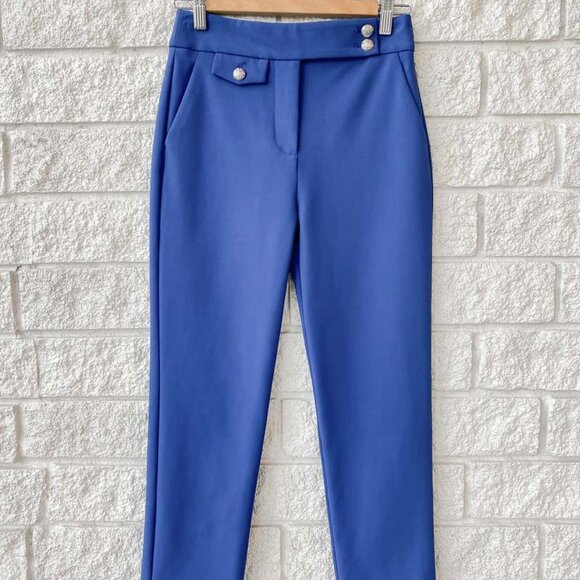 VERONICA BEARD Renzo Pant Trouser Cerulean Size 6 - Picture 2 of 4